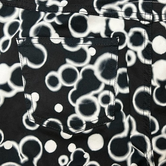 Maison Martin Margiela MM6 Geometric Circles Black White Skinny Pants IT42 US 6 - Picture 3 of 13
